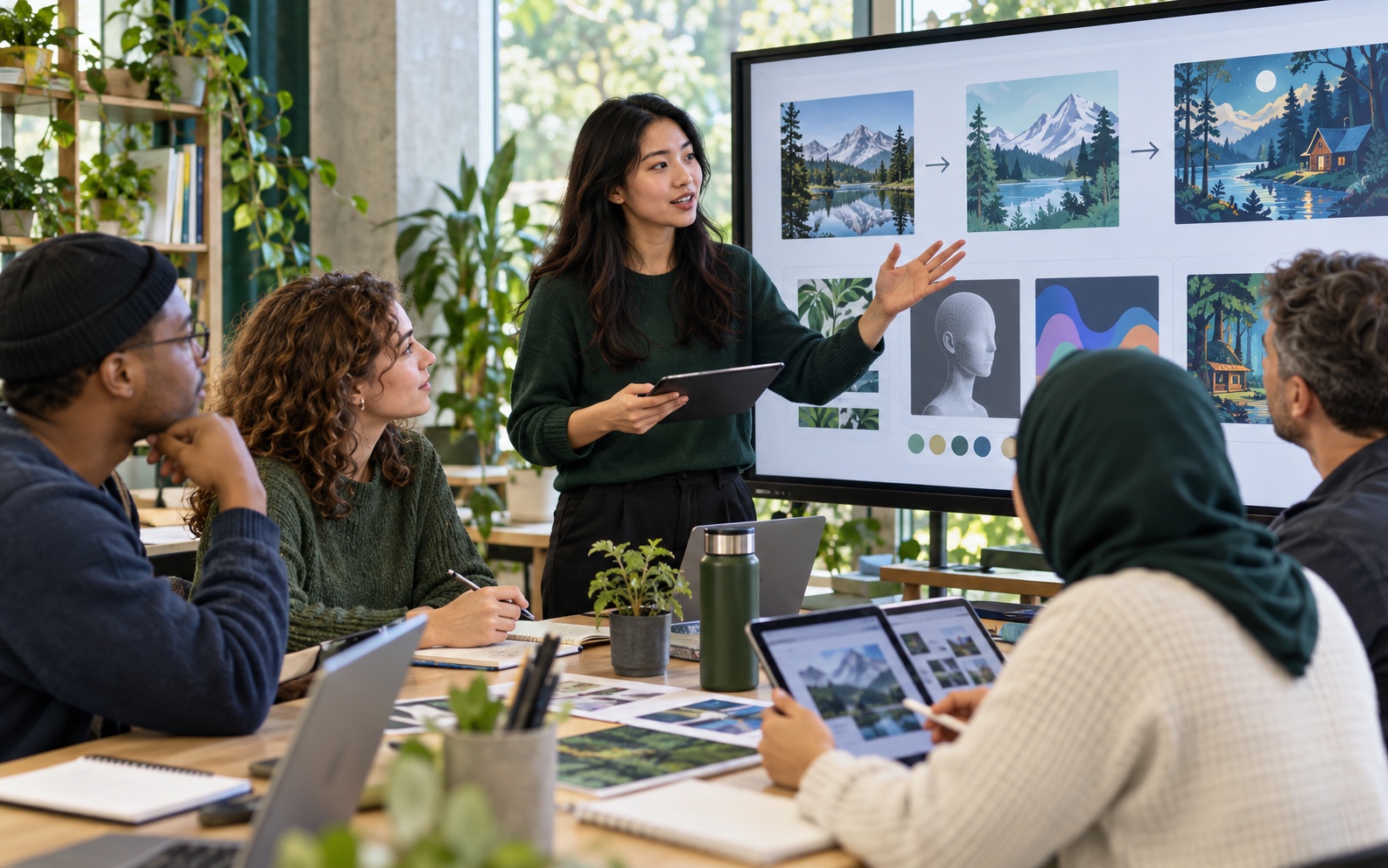 An Asian trainer leading an inclusive creative-technology workshop